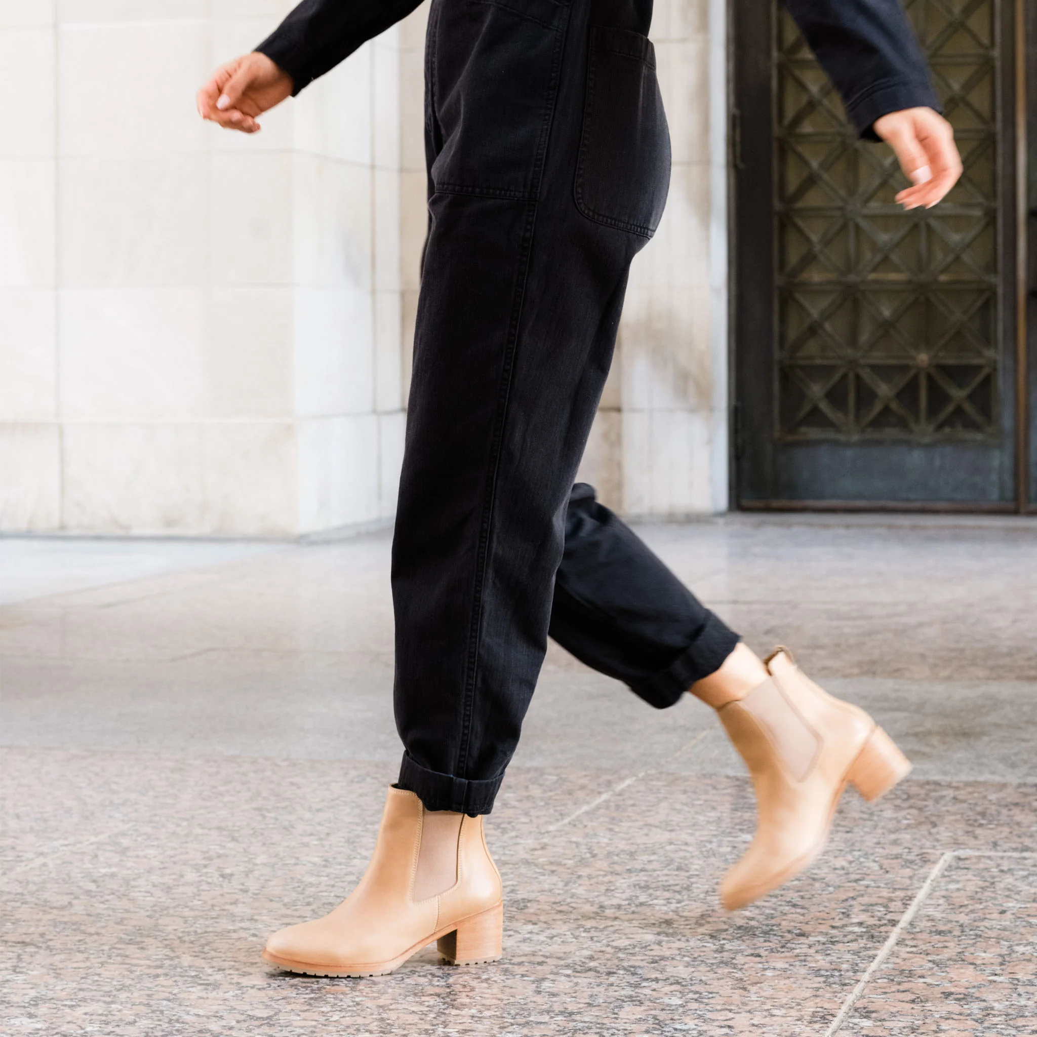 Ana Go-To Heeled Chelsea Boot Almond - Image 11