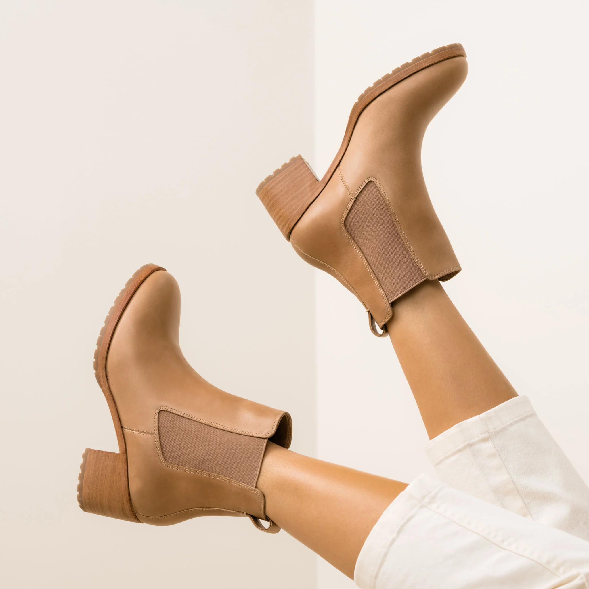 Ana Go-To Heeled Chelsea Boot Almond - Image 13