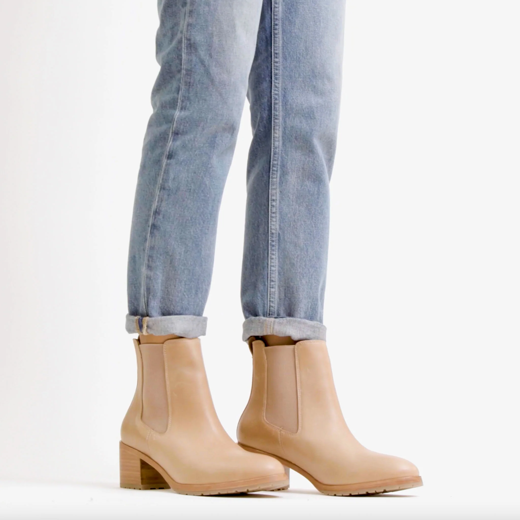 Ana Go-To Heeled Chelsea Boot Almond - Image 14
