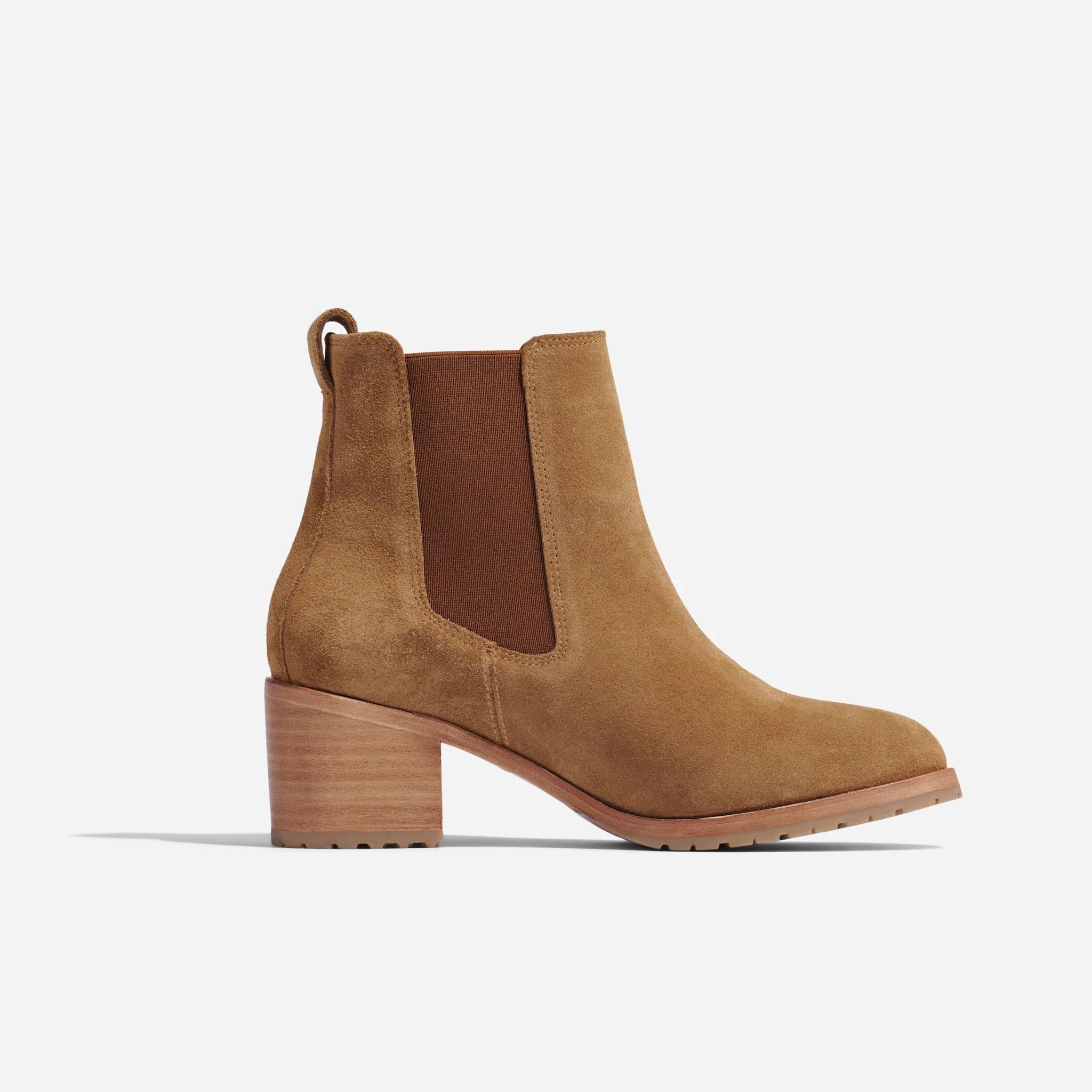Ana Go-To Heeled Chelsea Boot Taupe Suede - Image 5
