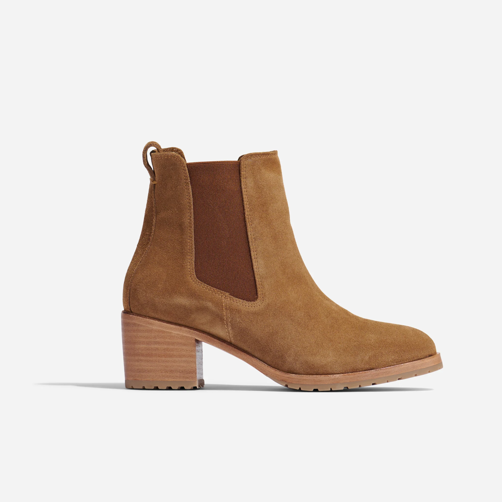 Ana Go-To Heeled Chelsea Boot Taupe Suede - Image 7
