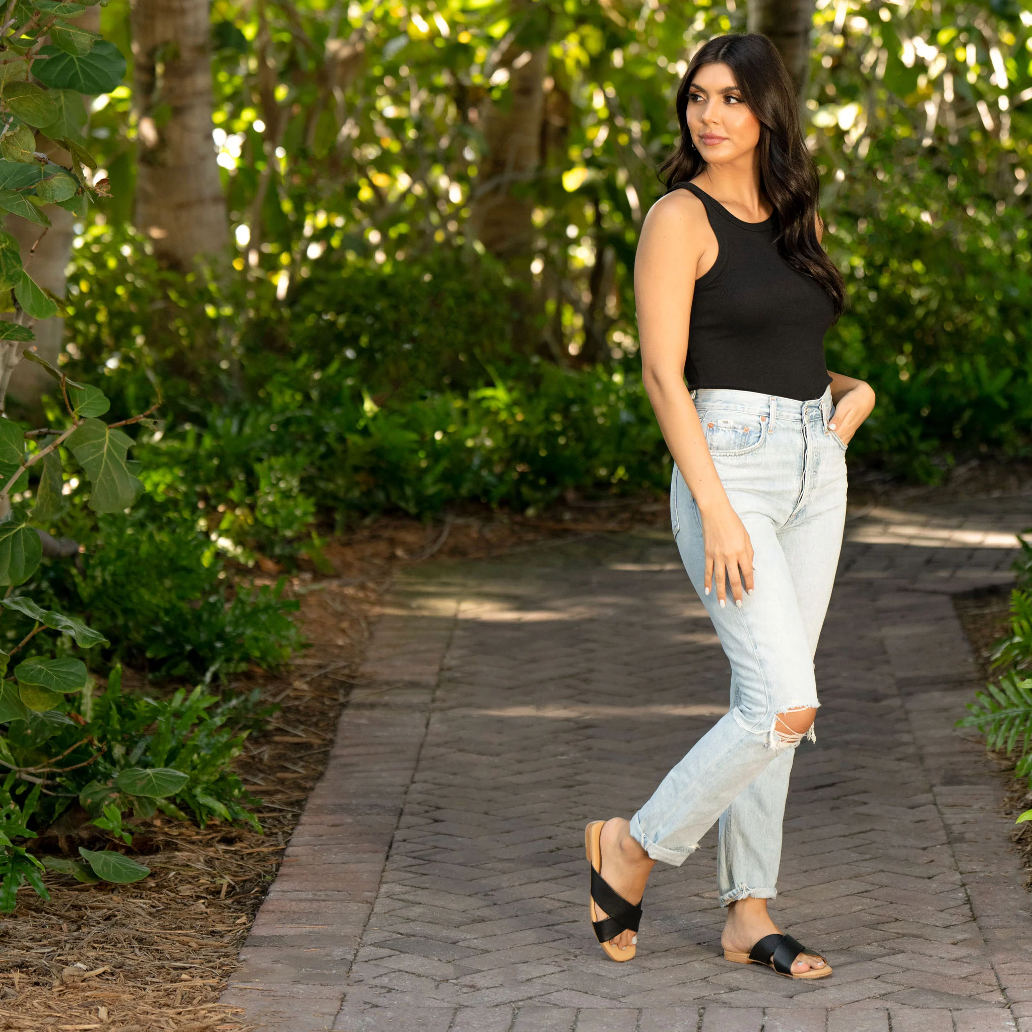 Catalina Slide Sandal Black - Image 7