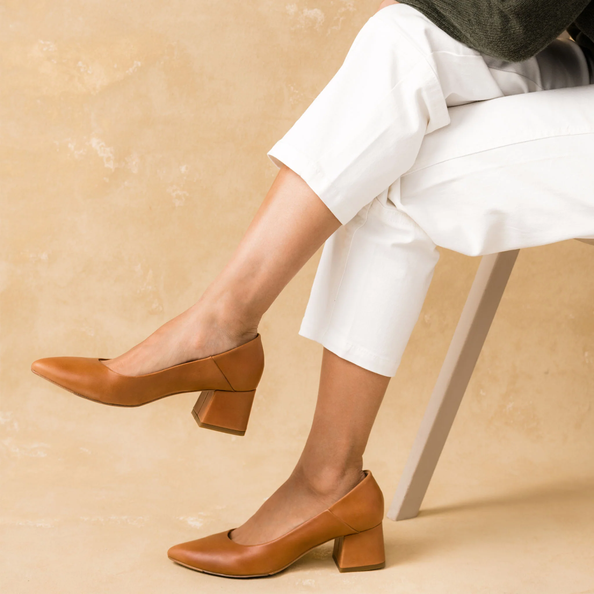 Fiorela Go-To Mid Heel Caramel - Image 6